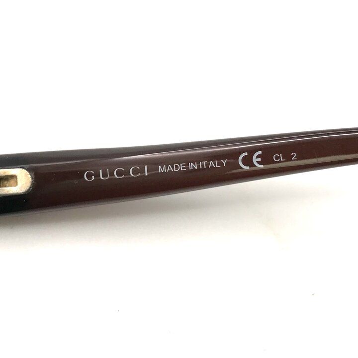 Gucci Interlocking G Heart Sunglasses Eyewear Smoke Gradient Brown — view 8