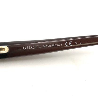 Gucci Interlocking G Heart Sunglasses Eyewear Smoke Gradient Brown — view 8