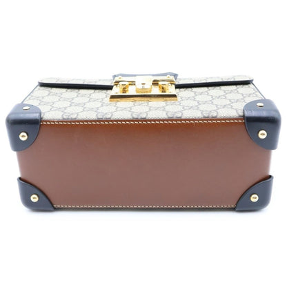 Gucci GG Small Bamboo Padlock 2-Way Chain Shoulder Bag Beige Leather Gold — view 4