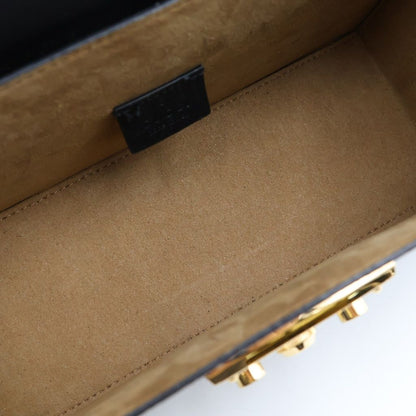 Gucci GG Small Bamboo Padlock 2-Way Chain Shoulder Bag Beige Leather Gold — view 7