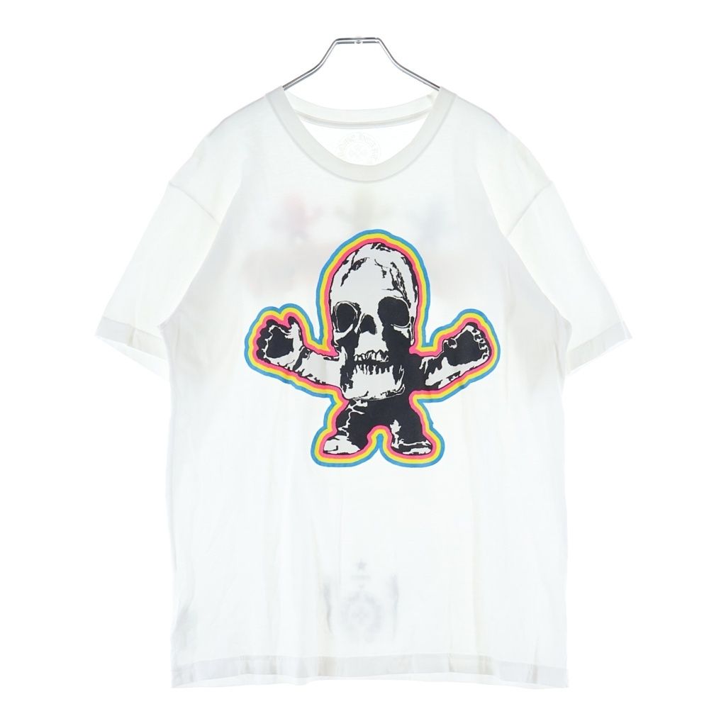 Chrome Hearts Foti Rainbow Scroll Logo Tee Harristita Crew Neck T-Shirt White