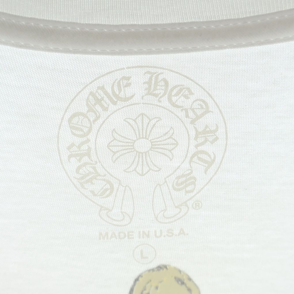 Chrome Hearts Foti Rainbow Scroll Logo Tee Harristita Crew Neck T-Shirt White — view 7