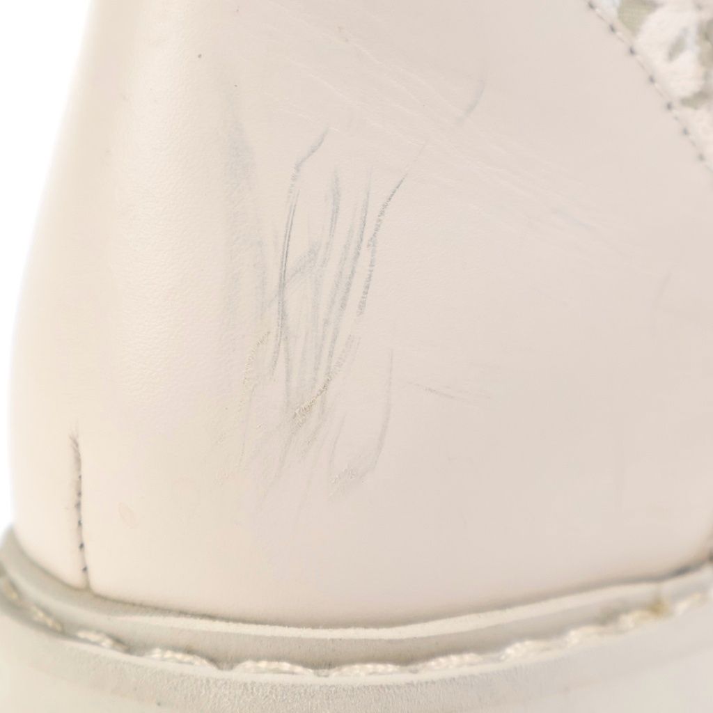 Fendi Logo Canvas Lace Up Boots Beige — view 6