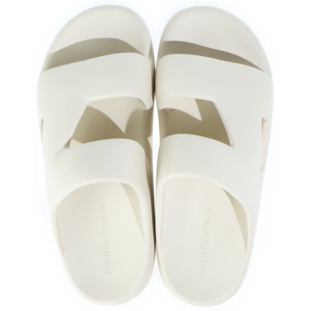 Bottega Veneta Rubber Slide Sandals White — view 4