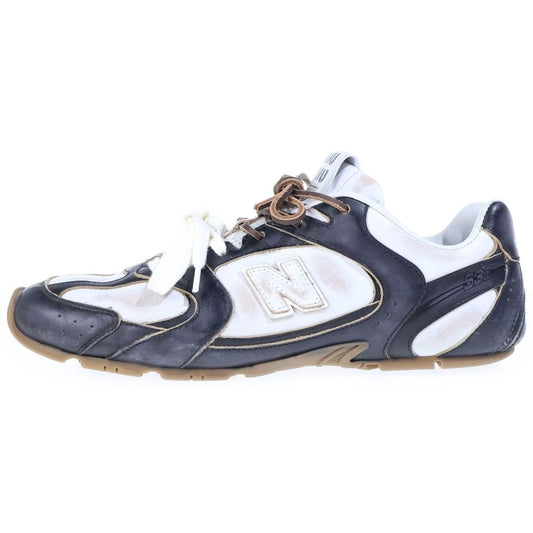 Miu Miu New Balance Leather Low-Top Sneakers Black White