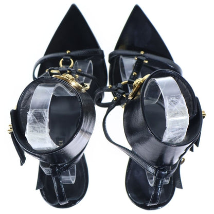 Versace Medusa Leather Sandals Black — view 4