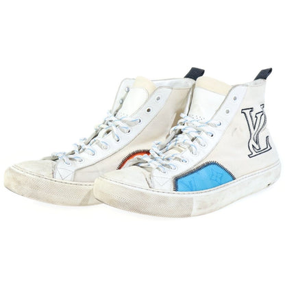 Louis Vuitton Tattoo Line High Top Sneakers Monogram Embroidery Logo White — view 2