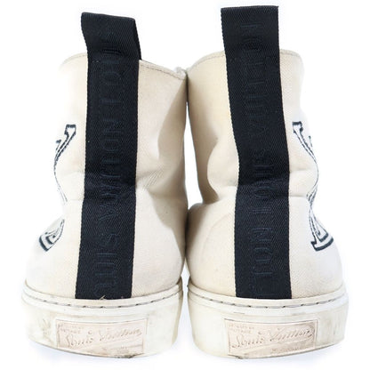 Louis Vuitton Tattoo Line High Top Sneakers Monogram Embroidery Logo White — view 3
