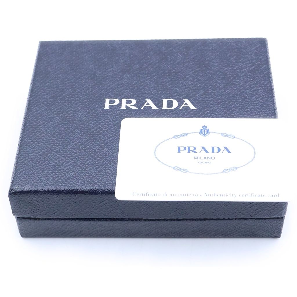 Prada Saffiano Bifold Wallet Gold Leather — view 6