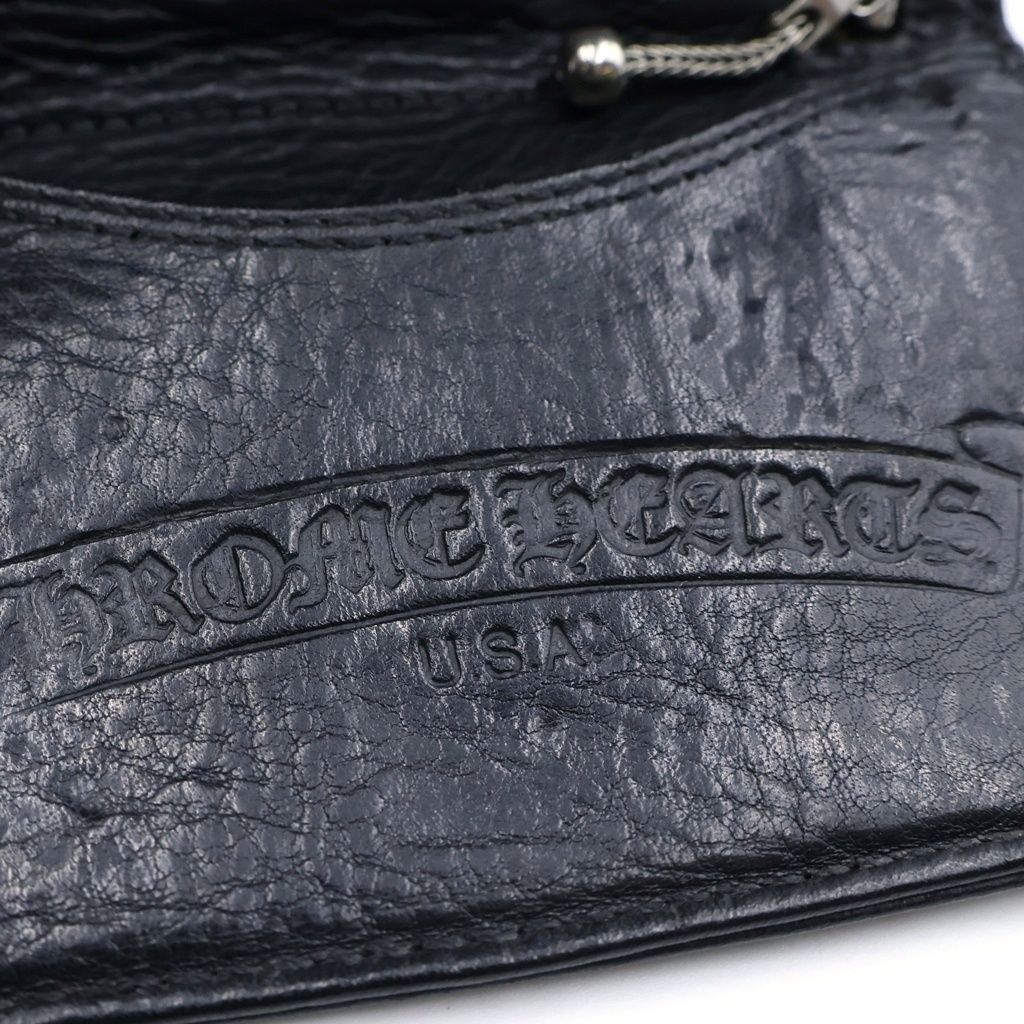 Chrome Hearts Cross Ball Button Leather Wallet Black — view 6