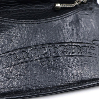 Chrome Hearts Cross Ball Button Leather Wallet Black — view 6