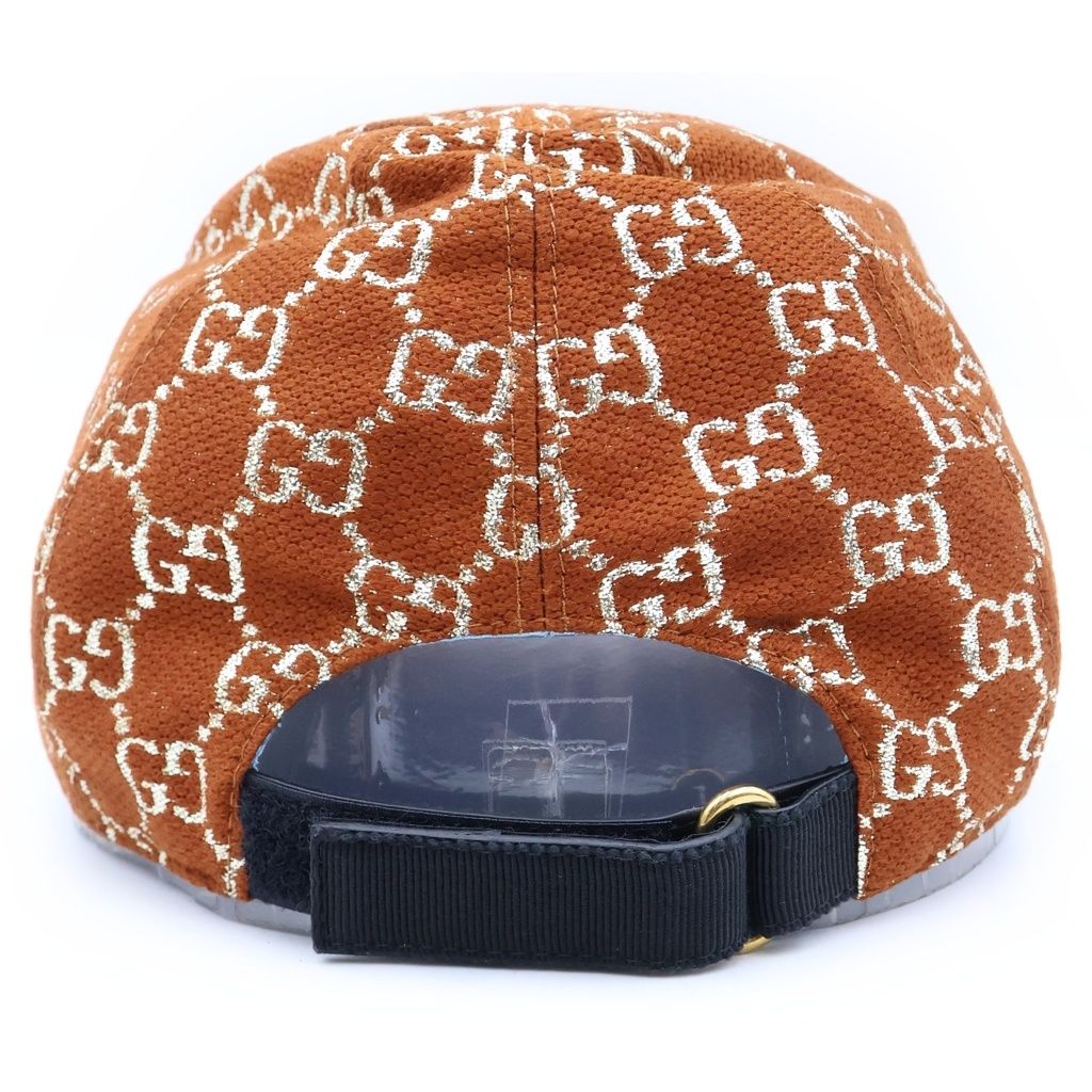 Gucci GG Glitter Baseball Cap Hat Logo Wool Nylon Brown — view 2