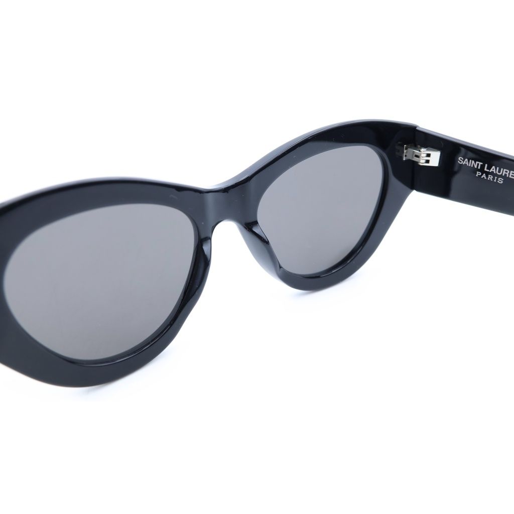 Saint Laurent Paris Oval Frame Sunglasses Eyewear Black 51 — view 5
