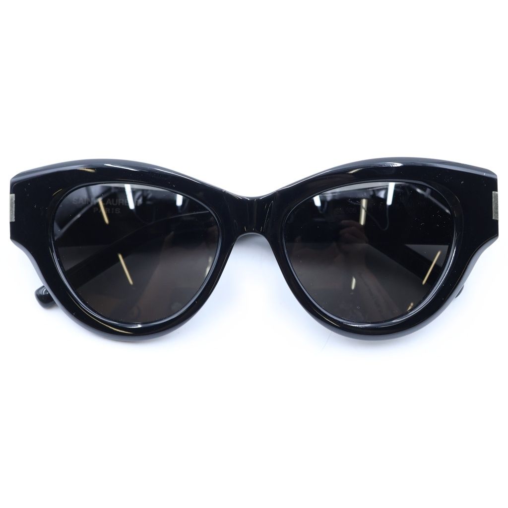 Saint Laurent Paris Oval Frame Sunglasses Eyewear Black 51