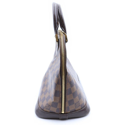 Louis Vuitton Damier Alma PM Handbag Brown Leather Gold — view 3