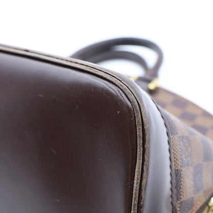 Louis Vuitton Damier Alma PM Handbag Brown Leather Gold — view 5