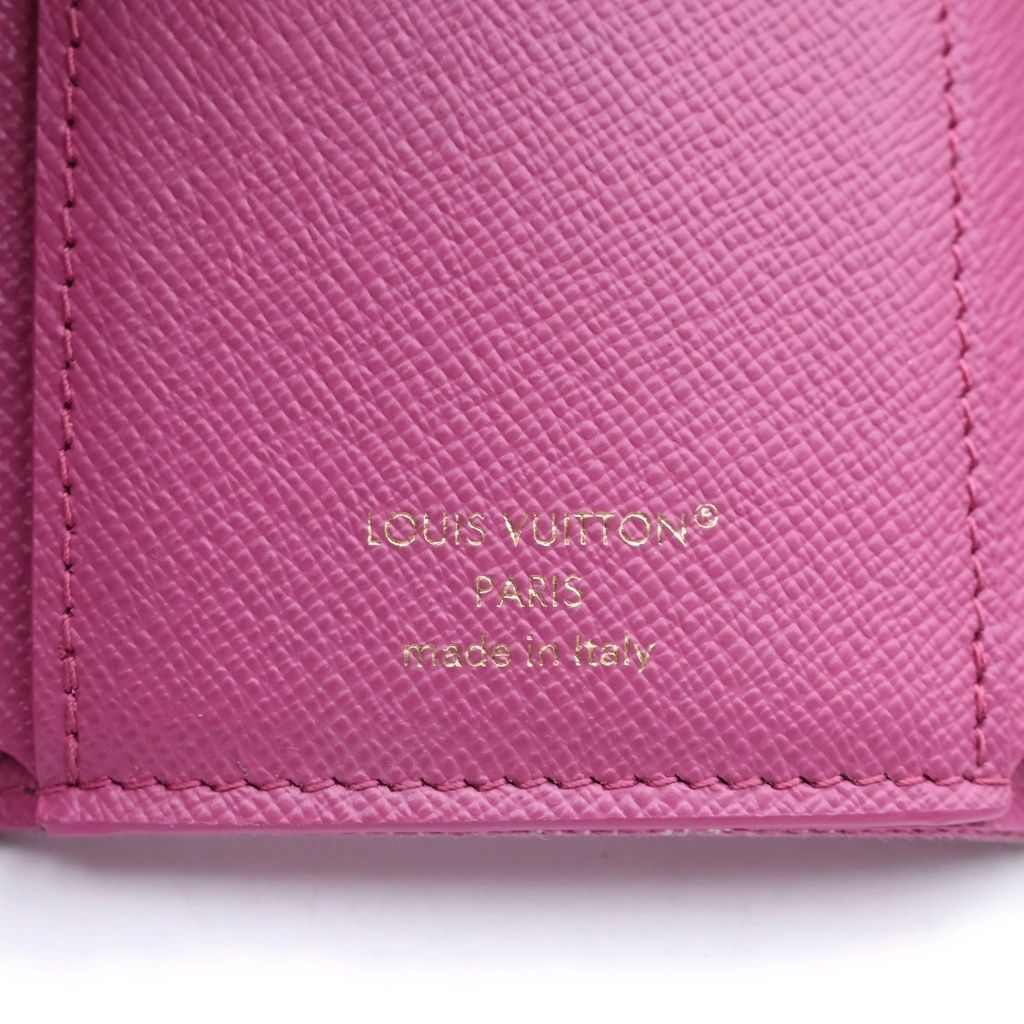 Louis Vuitton Monogram Denim Fuchsia Portefeuille Victorine Compact Wallet — view 5