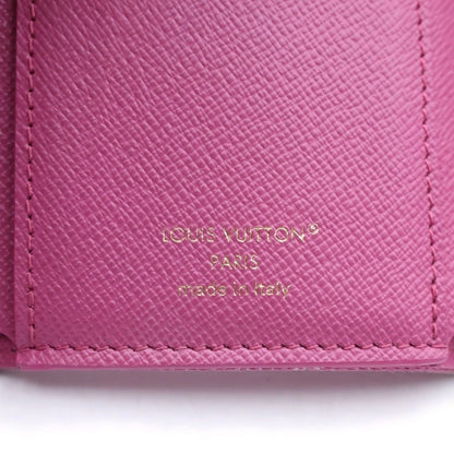 Louis Vuitton Monogram Denim Fuchsia Portefeuille Victorine Compact Wallet — view 5