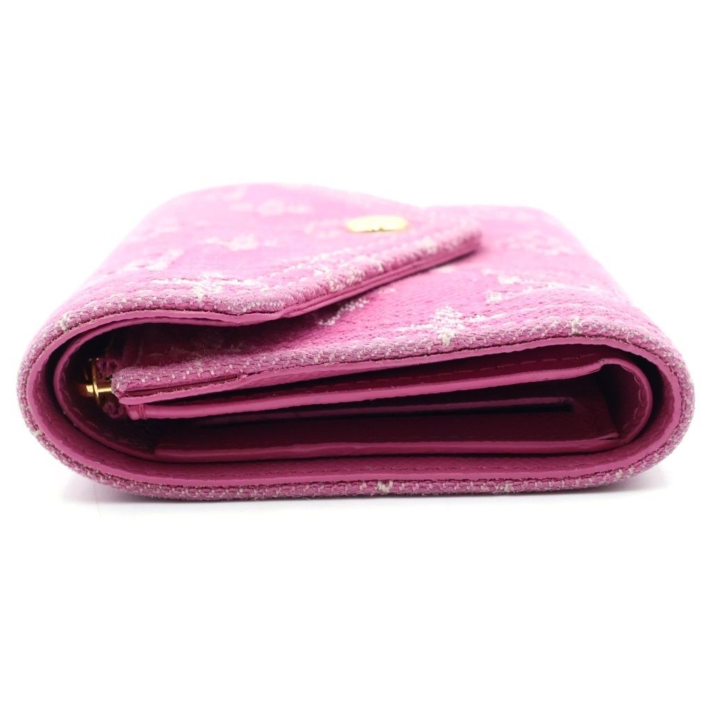 Louis Vuitton Monogram Denim Fuchsia Portefeuille Victorine Compact Wallet — view 3