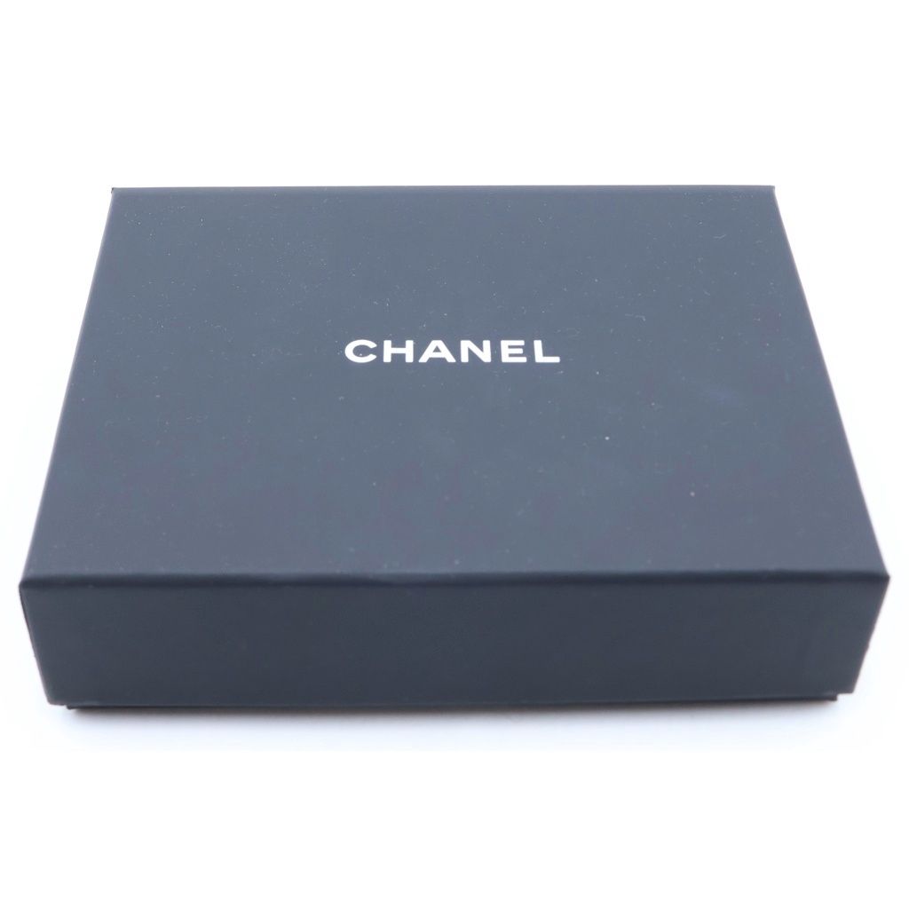 Chanel Quilted Trifold Wallet Compact Coin Purse Black Caviar Leather Gold — view 6