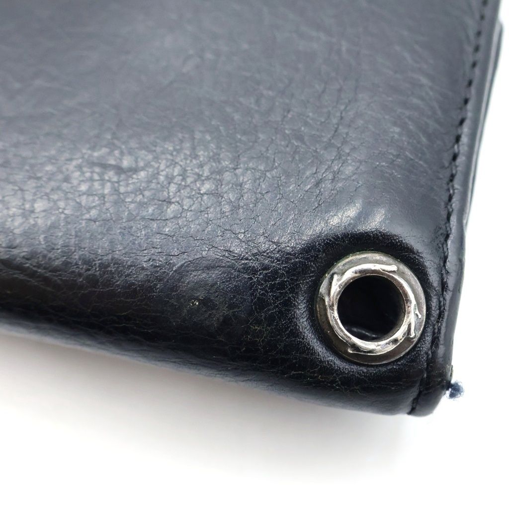 Chrome Hearts Cross Ball Button Leather Wallet Black — view 5
