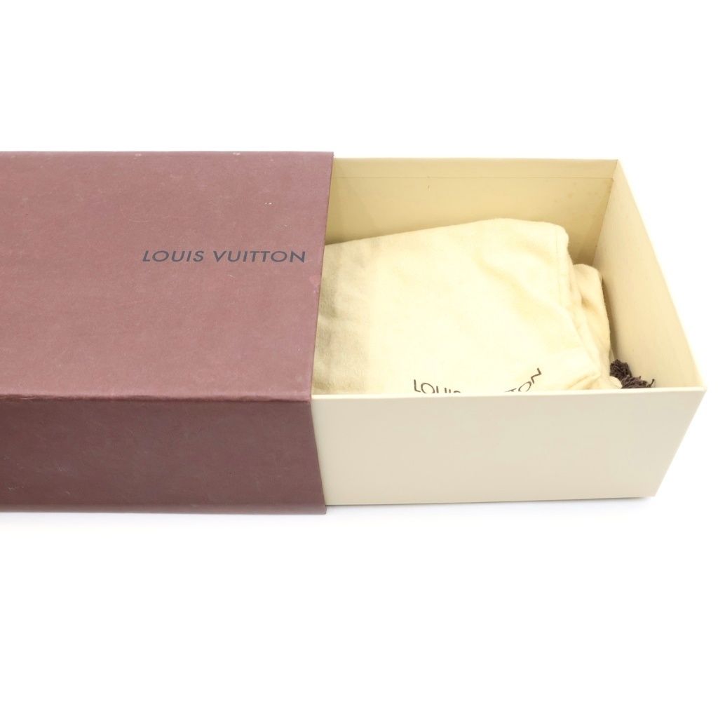 Louis Vuitton Damier Sauvage Calf Hair Logo Cube Heels Pumps Brown — view 6