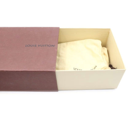 Louis Vuitton Damier Sauvage Calf Hair Logo Cube Heels Pumps Brown — view 6