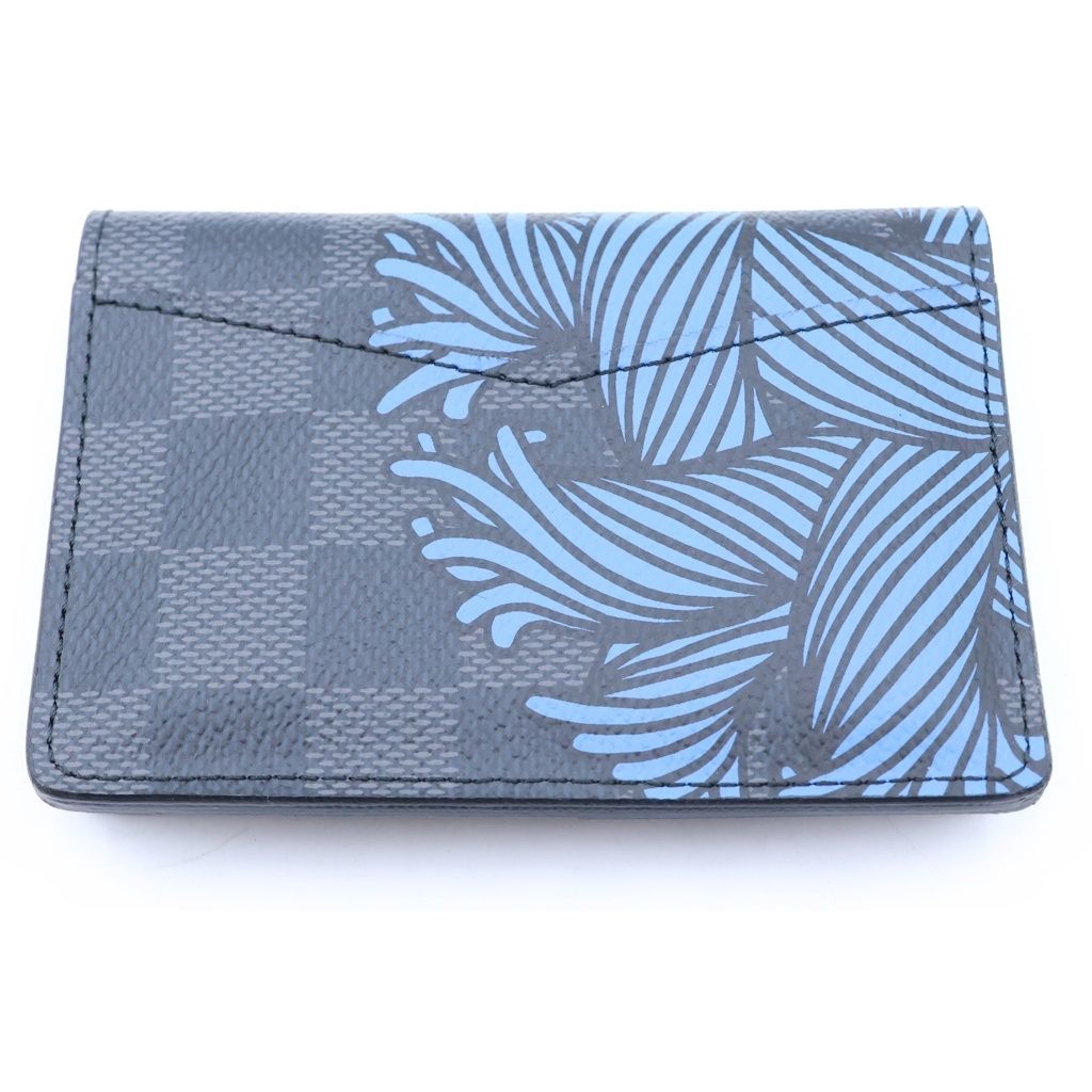 Louis Vuitton Damier Pocket Organizer Leather Card Case Black — view 2