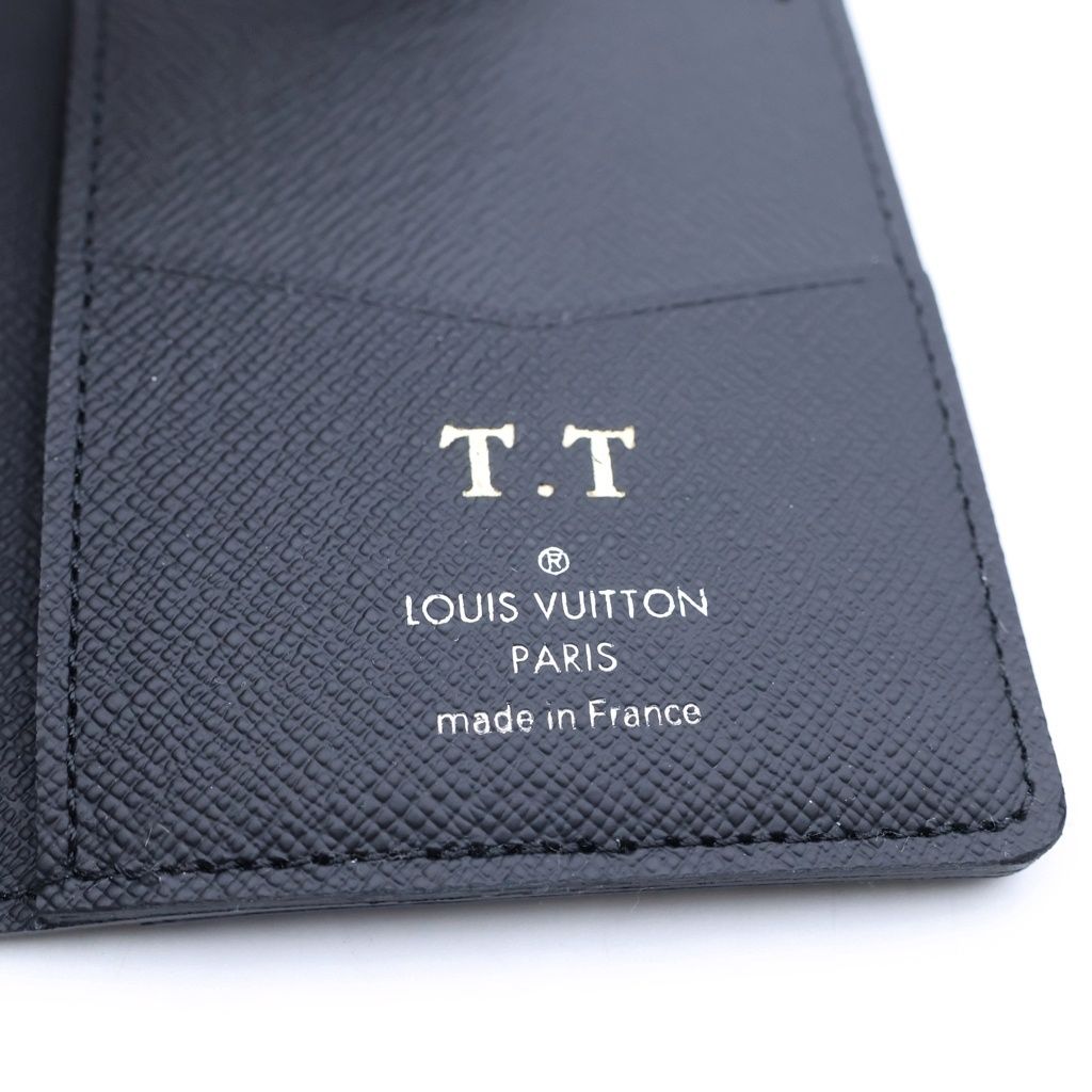 Louis Vuitton Damier Pocket Organizer Leather Card Case Black — view 5