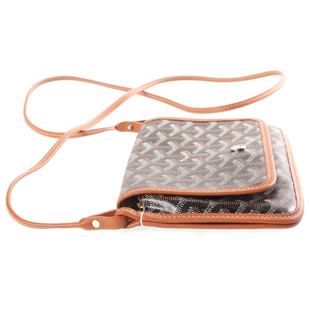 Goyard Plumet Shoulder Bag Brown Leather — view 3