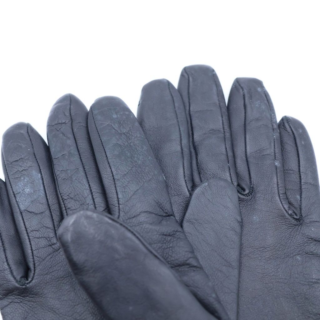 Hermes Kelly Decorative Leather Gloves Gold Black — view 5
