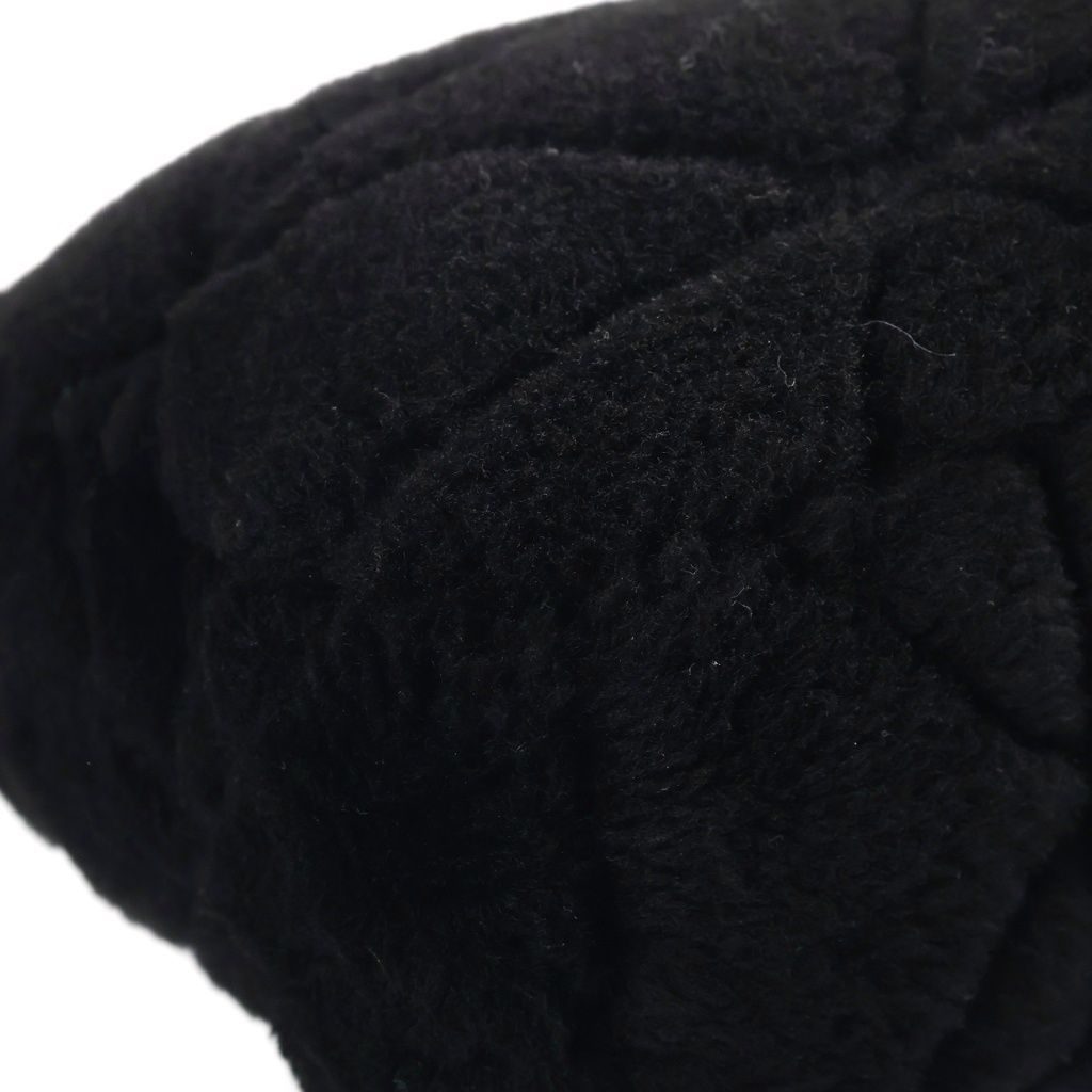 Prada Triangle Logo Quilted Sheep Fur Body Shoulder Bag Fleece Black — view 5