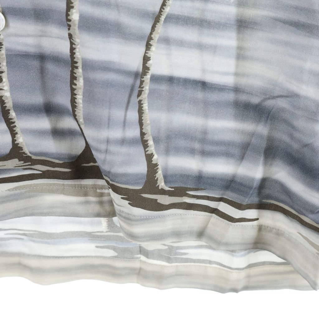 Celine Hawaiian Shirt in Rayon Loose Fit Short Sleeve White — view 6