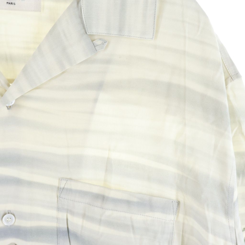 Celine Hawaiian Shirt in Rayon Loose Fit Short Sleeve White — view 5