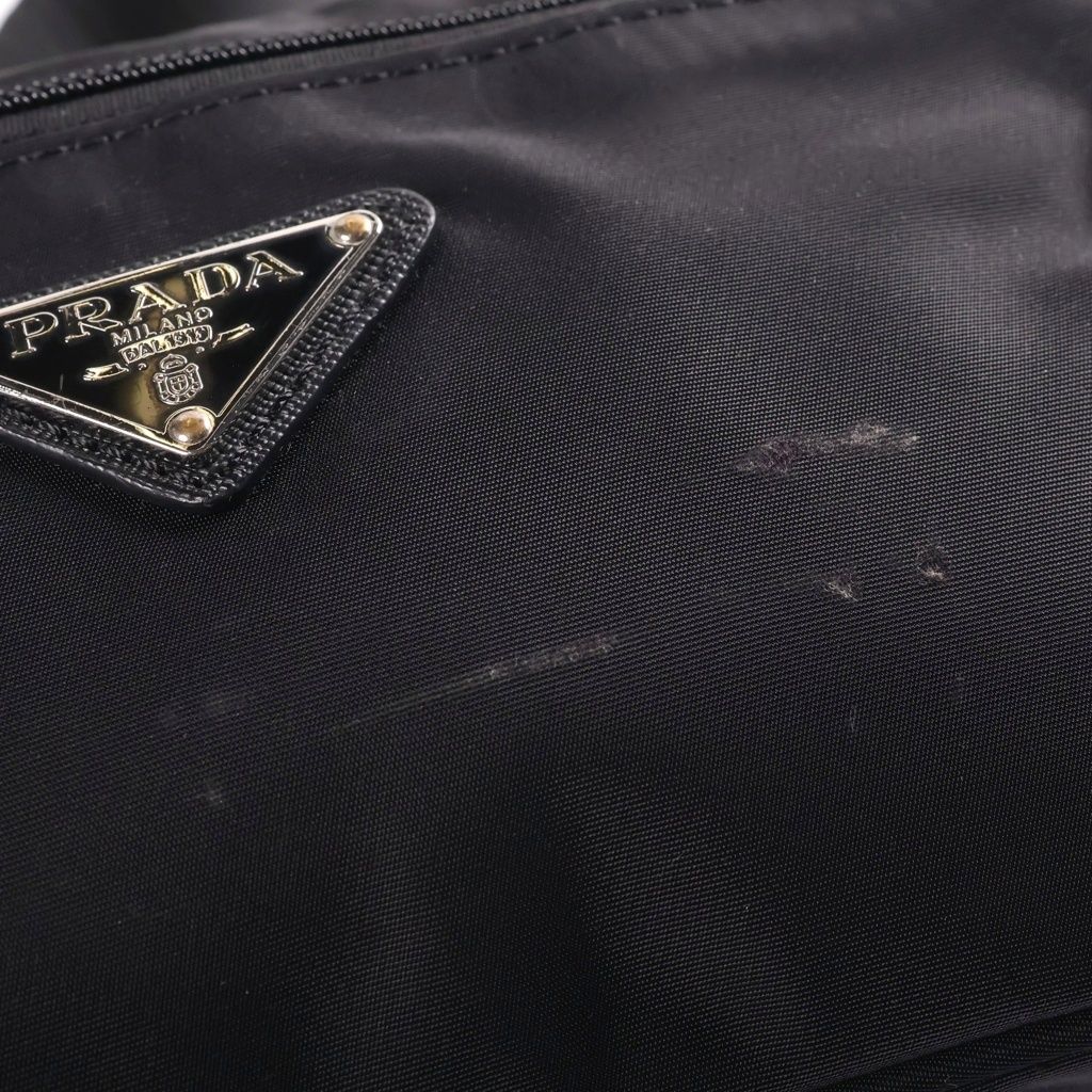 Prada Re-Nylon Saffiano Leather Belt Shoulder Bag Black — view 6