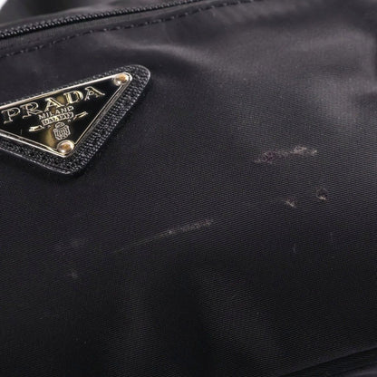 Prada Re-Nylon Saffiano Leather Belt Shoulder Bag Black — view 6