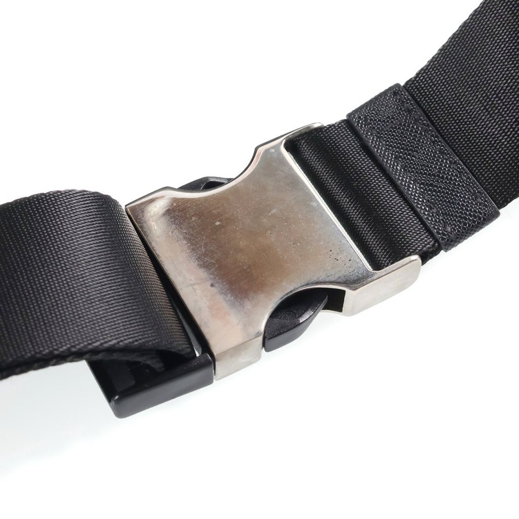 Prada Re-Nylon Saffiano Leather Belt Shoulder Bag Black — view 7
