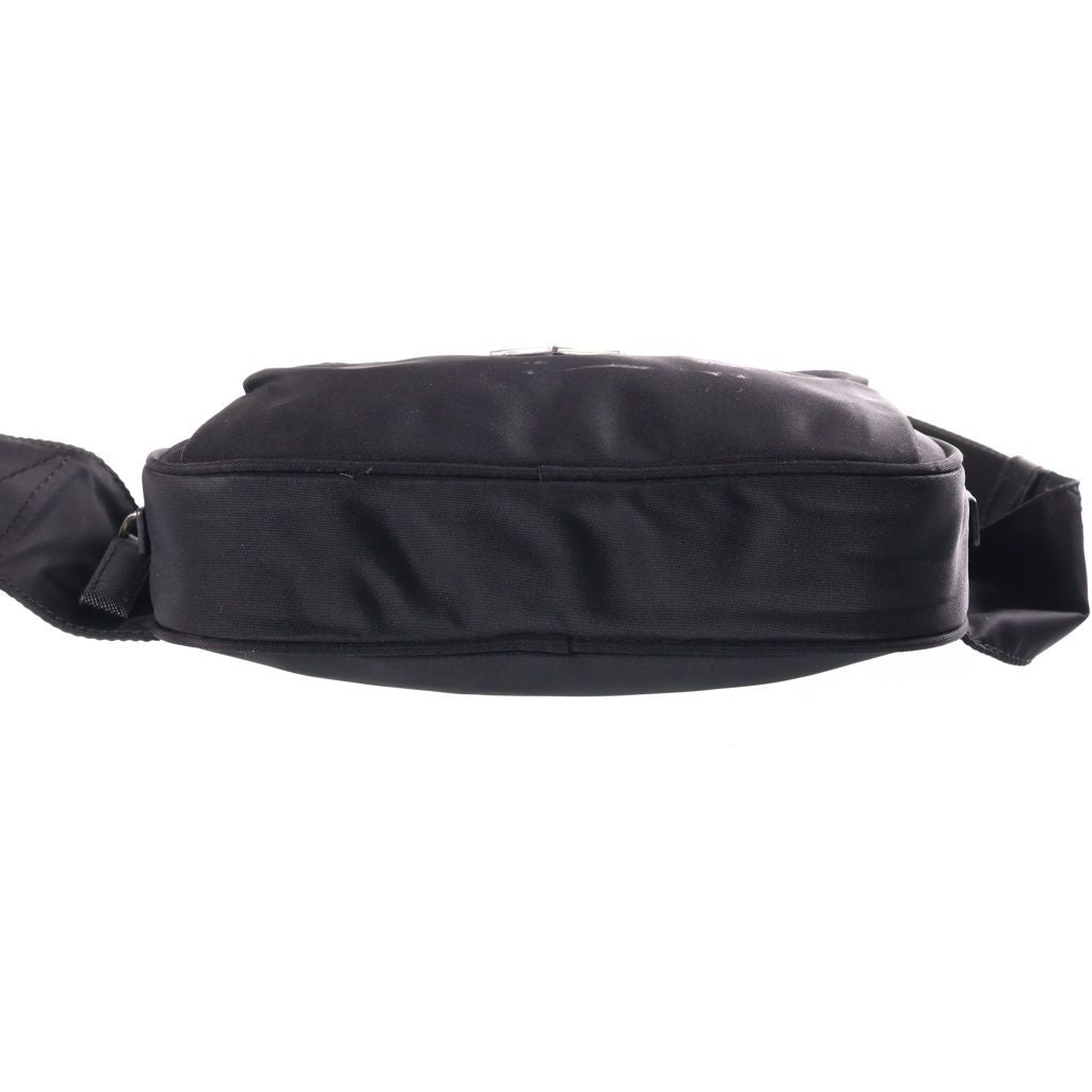 Prada Re-Nylon Saffiano Leather Belt Shoulder Bag Black — view 4