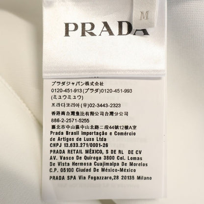 Prada Rubber Logo Half Zip Top White Blue — view 8