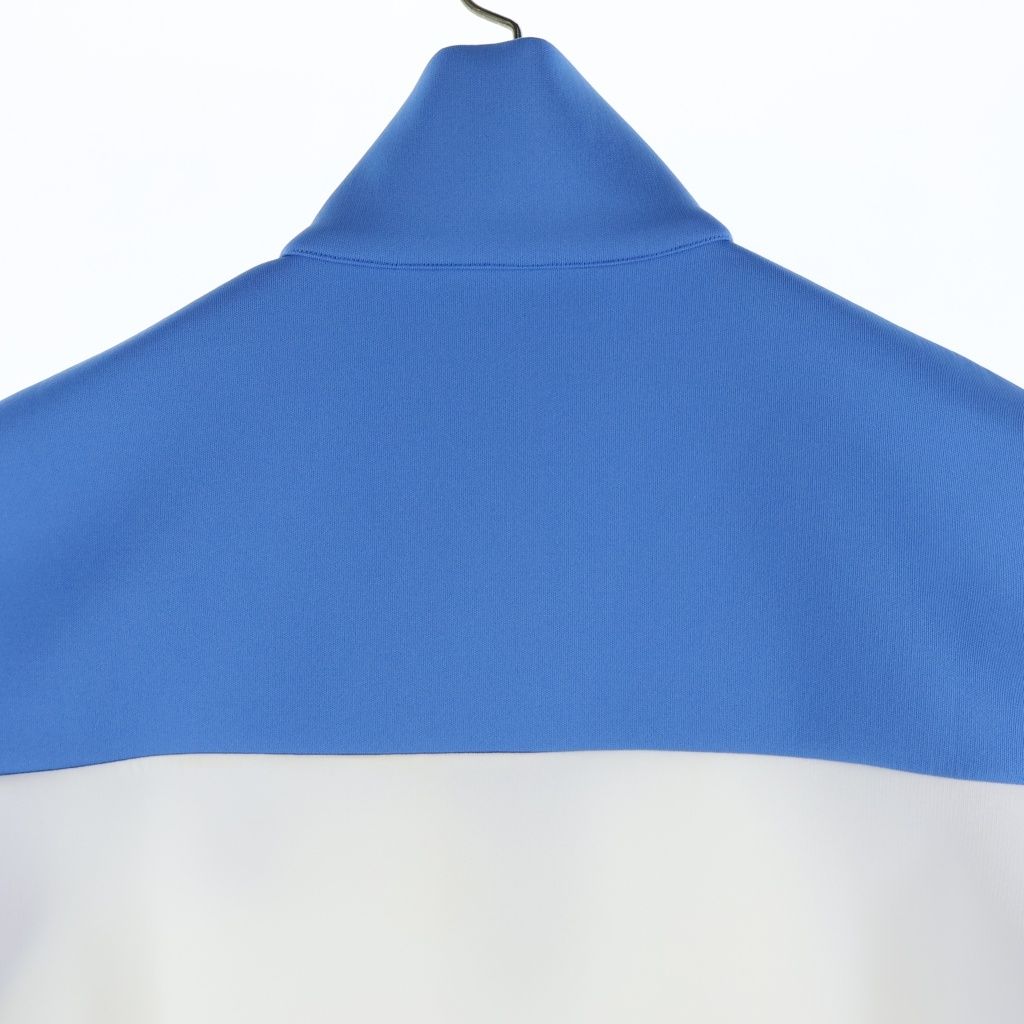 Prada Rubber Logo Half Zip Top White Blue — view 4