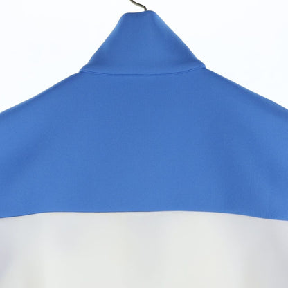 Prada Rubber Logo Half Zip Top White Blue — view 4