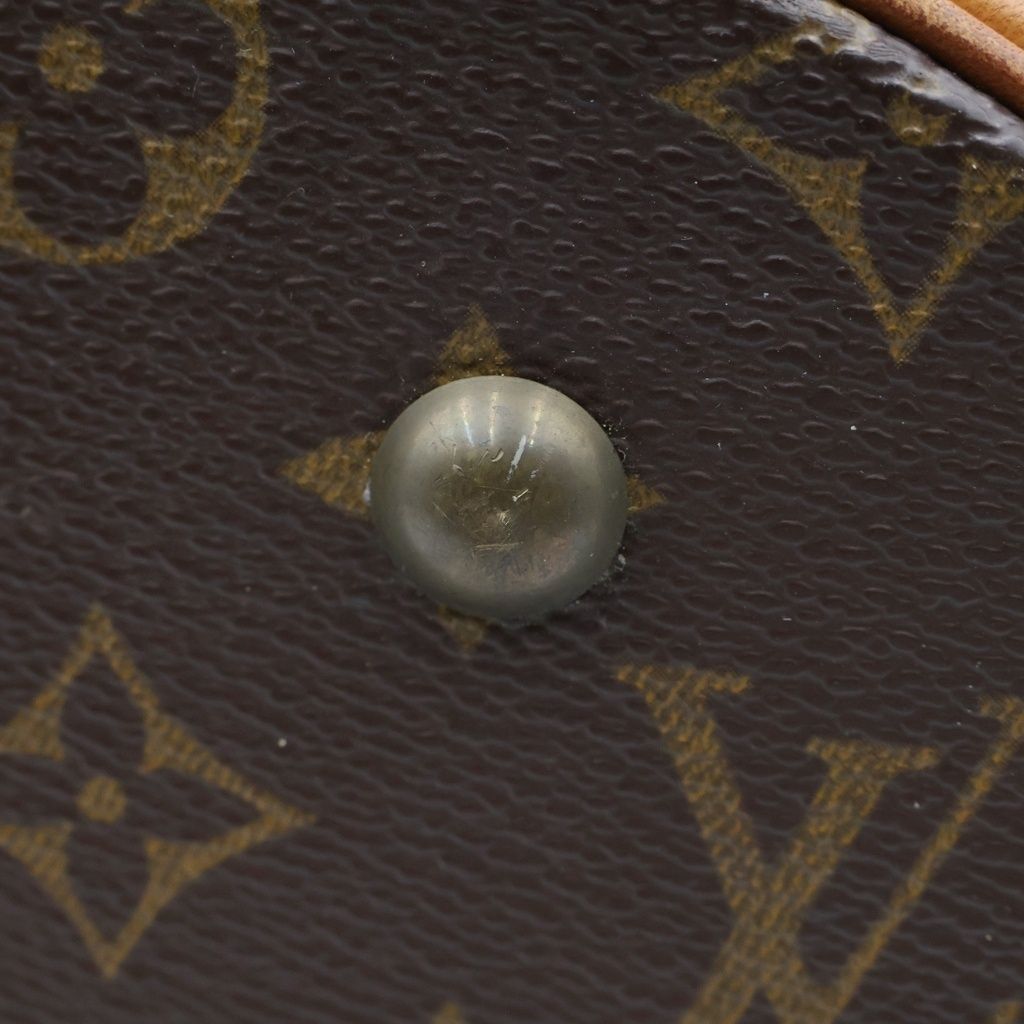Louis Vuitton Monogram Bucket GM Tote Bag Brown Leather Gold — view 6