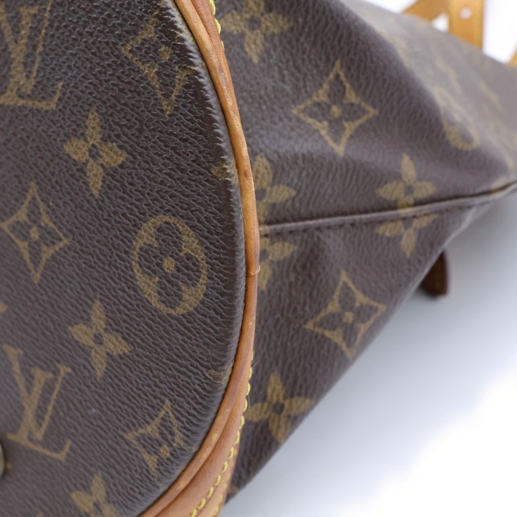 Louis Vuitton Monogram Bucket GM Tote Bag Brown Leather Gold — view 5
