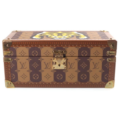 Louis Vuitton NIGO Monogram Stripe LV Squared Coffret Accessoires in Pouch Brown