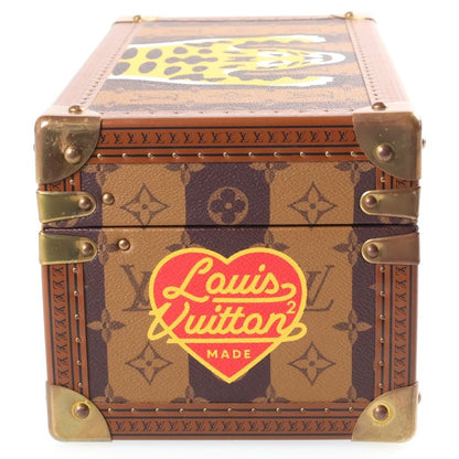Louis Vuitton NIGO Monogram Stripe LV Squared Coffret Accessoires in Pouch Brown — view 3