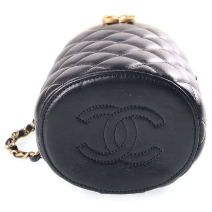 Chanel Quilted Box Vanity Bag Black — view 4