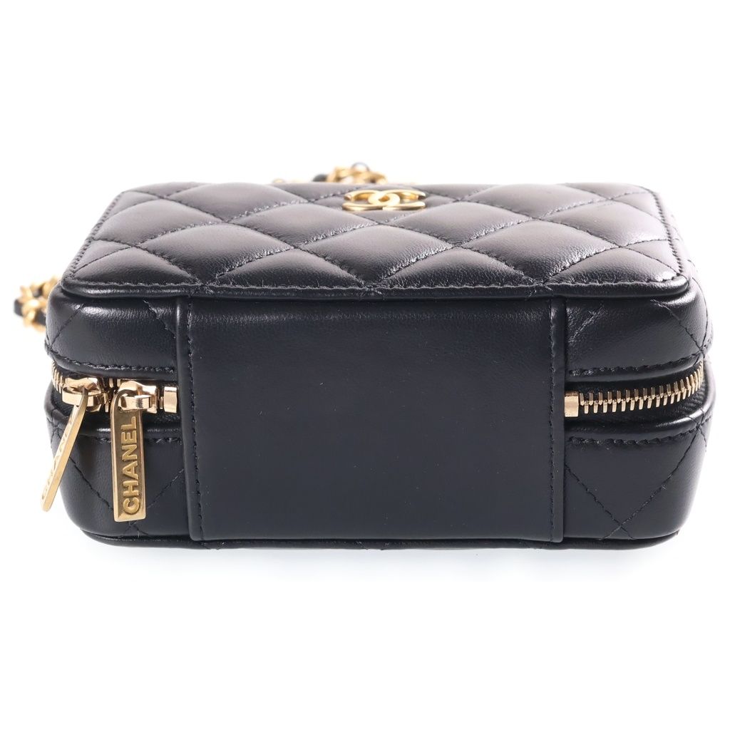 Chanel Small Vanity Chain Shoulder Bag Black — view 4