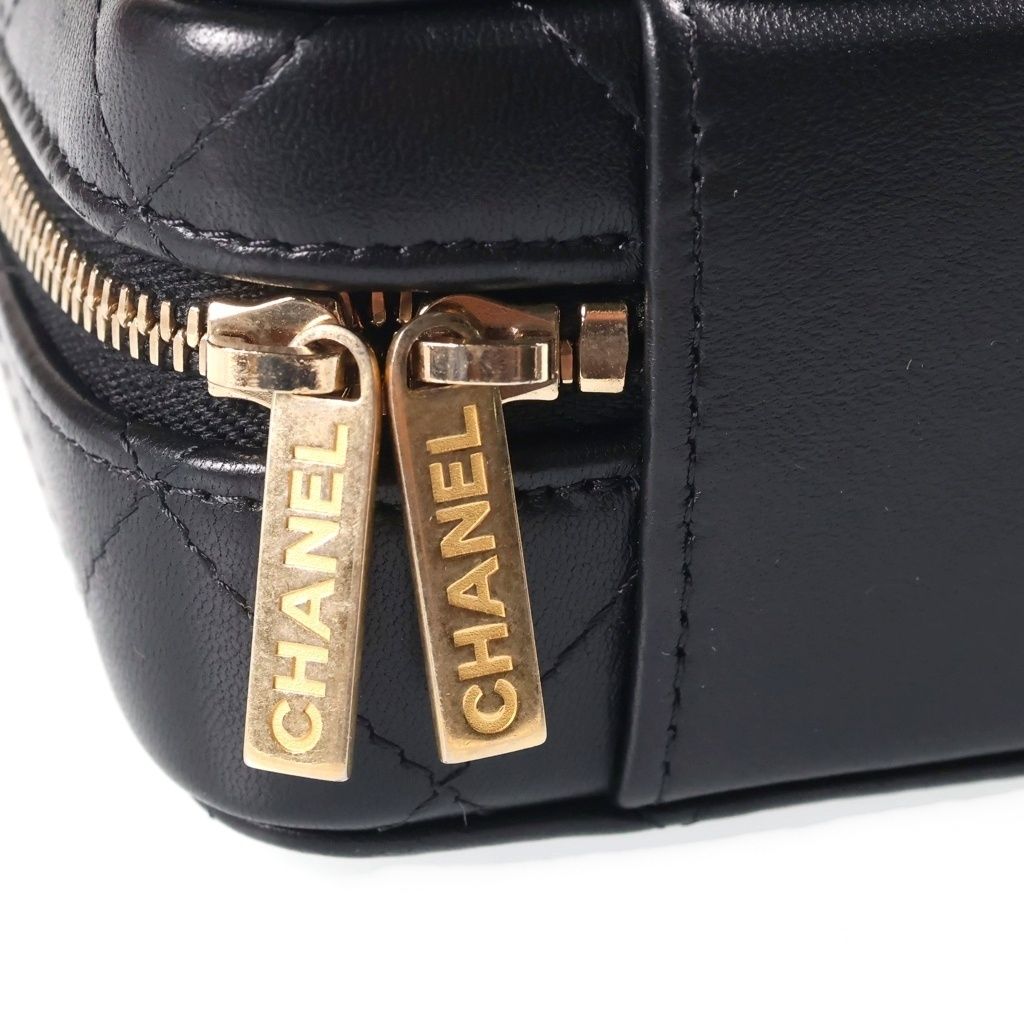 Chanel Small Vanity Chain Shoulder Bag Black — view 6