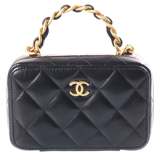 Chanel Small Vanity Chain Shoulder Bag Black