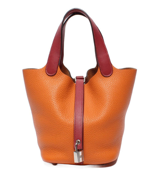 Hermes Handbag Silver Picotin Lock 18 PM Touch
